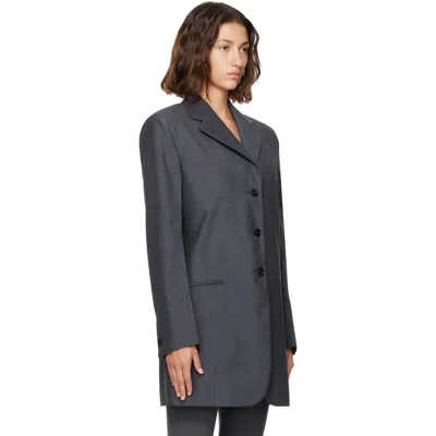 Jil Sander Tailored Wool Jacket In Gray