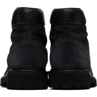 Common Projects Black Suede Hiker Boots In Black