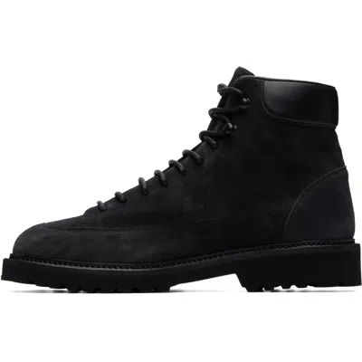 Common Projects Black Suede Hiker Boots In Black