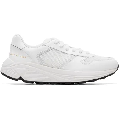 Common Projects White Premium Runner Sneakers In White