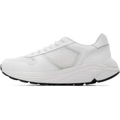 Common Projects White Premium Runner Sneakers In White