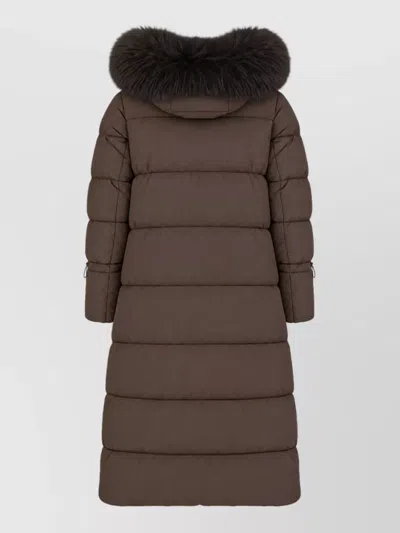 Moorer Down Puffer Jacket In Brown
