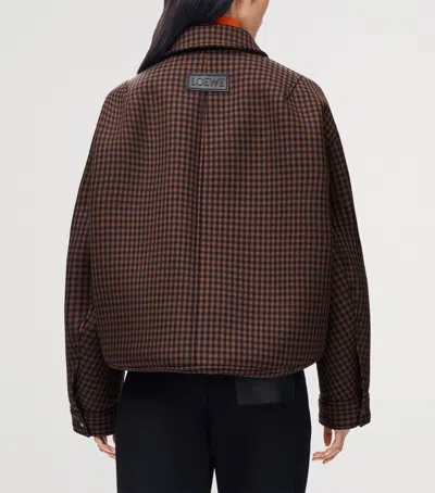 Loewe Wool-blend Drawstring Jacket In Brown