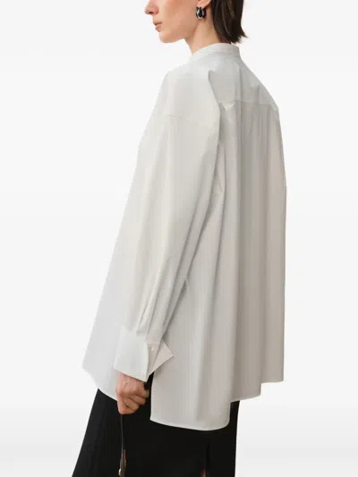 Less Bib-panel Oversized Shirt In White