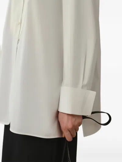 Less Bib-panel Oversized Shirt In White