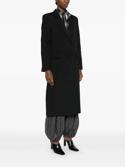 Iro Matha Double-breasted Coat In Black