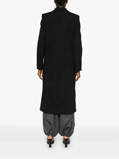 Iro Matha Double-breasted Coat In Black