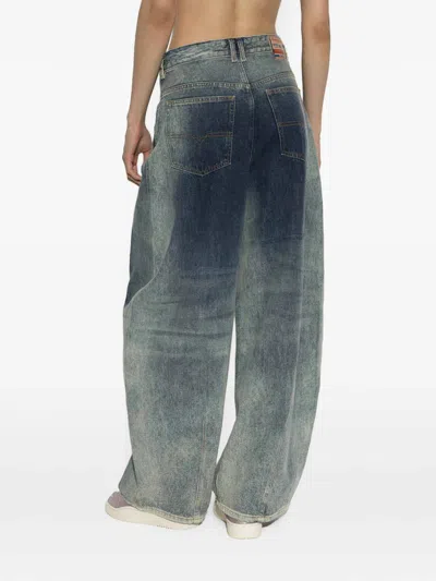 Diesel High-rise Wide Barrel Jeans In Blue