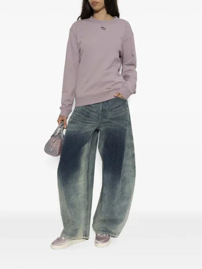 Diesel High-rise Wide Barrel Jeans In Blue