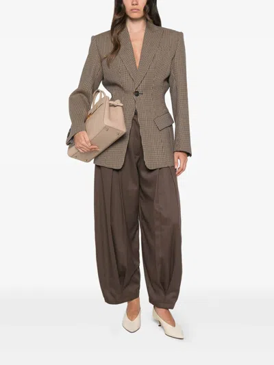 Seafarer Houndstooth-pattern Single-breasted Blazer In Brown