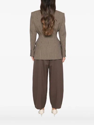 Seafarer Houndstooth-pattern Single-breasted Blazer In Brown