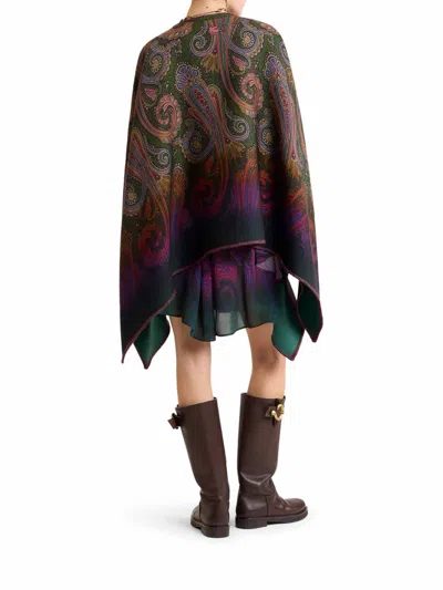 Etro Capa - Verde In Multi