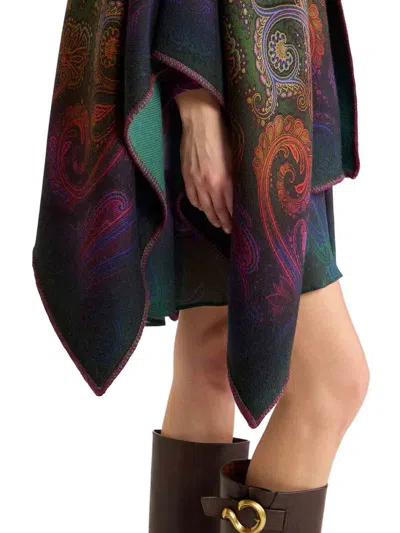 Etro Capa - Verde In Multi