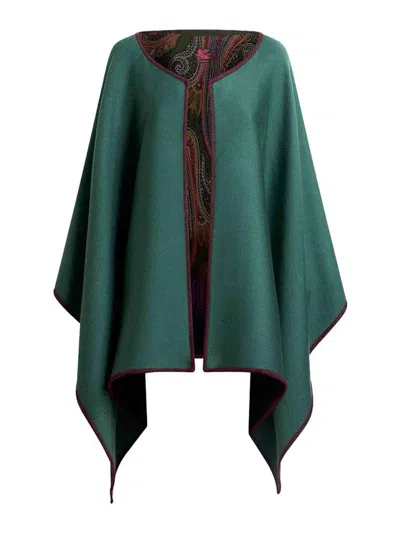 Etro Capa - Verde In Multi