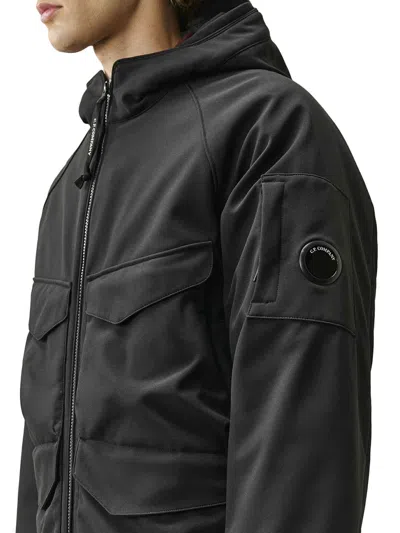 C.p. Company C.p.company Total Eclipse Shell Padded Hooded Lens Jacket In Animal Print
