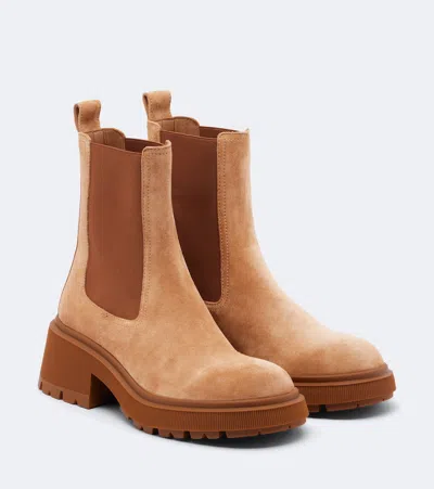 Jimmy Choo Tamia 70 Suede Chelsea Boots In Brown