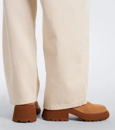 Jimmy Choo Tamia 70 Suede Chelsea Boots In Brown