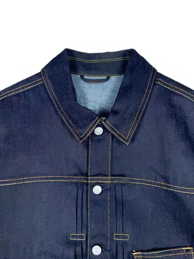Evisu Multi-pocket Denim Jacket In Blue