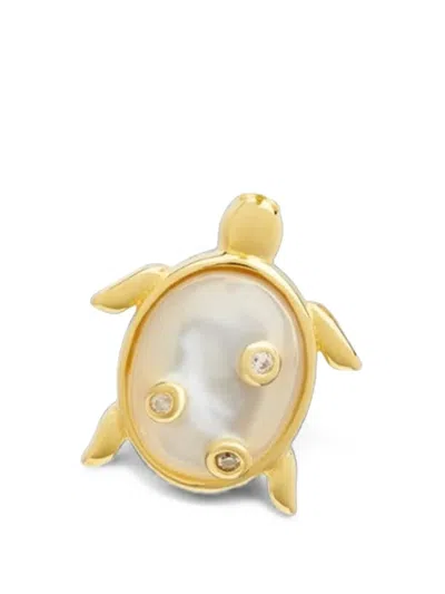 Eshvi Mop Turtle Stud Earrings In Multi