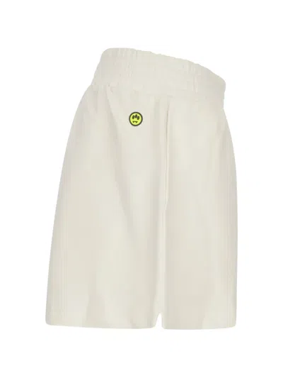 Barrow Logo-print Elasticated Shorts In Neutral