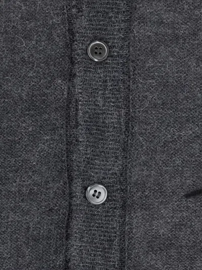 Coor Argyle-patterned Collared Cardigan In Gray
