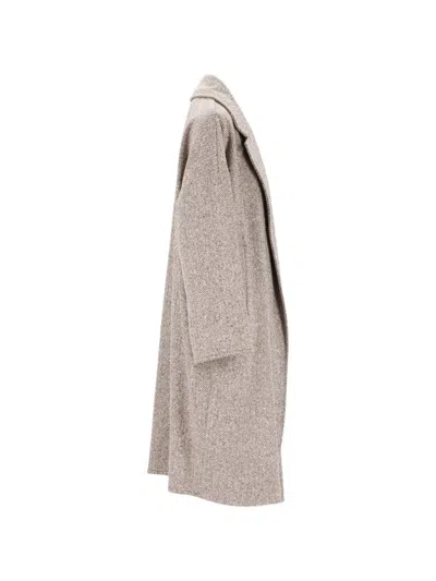 Dušan Oversized Herringbone Coat In Gray