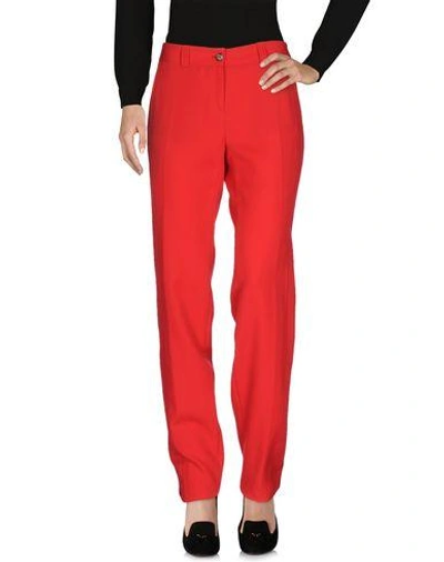 Shop John Galliano Casual Pants In Red