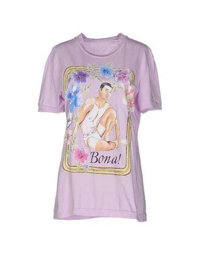 Shop John Galliano T-shirt In Lilac
