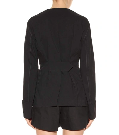 Shop Isabel Marant Honey Cotton-blend Jacket In Black