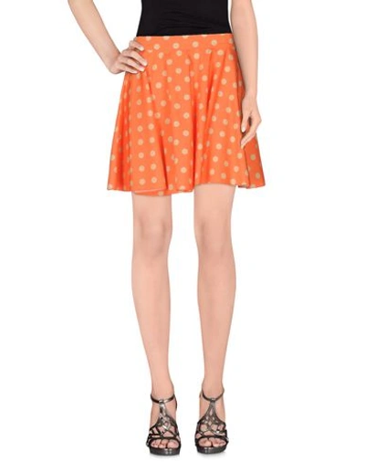 Jeremy Scott Mini Skirts In Orange