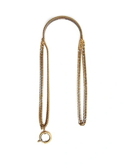 Balenciaga Layered-chain Necklace In Antiqued-gold