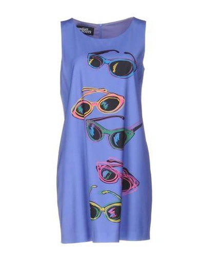 Shop Jeremy Scott Short Dress In Purple