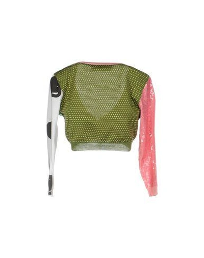 Shop Jeremy Scott Wrap Cardigans In Green