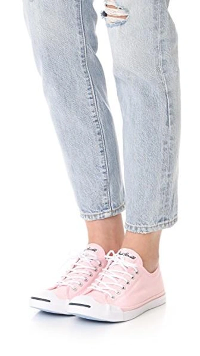 Shop Converse Jack Purcell Lp Ox Sneakers In Pink/white/navy