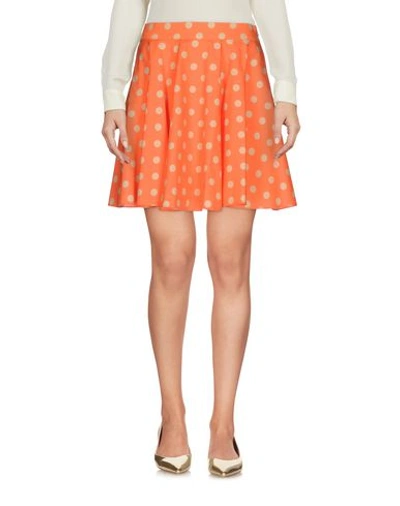 Shop Jeremy Scott Mini Skirts In Orange