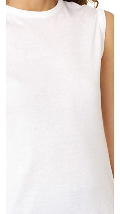 Shop Vince Shirttail Tank In White