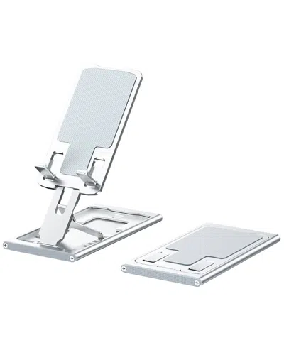 Multitasky Slim/compact Silver Foldable Phone Holder In Silver