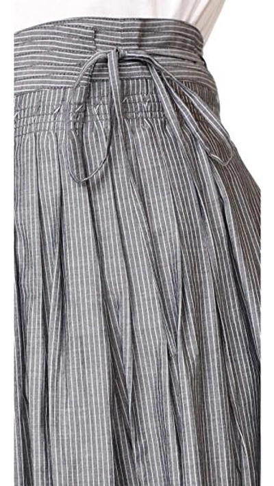 Shop Vince Skinny Stripe Skirt In Black/off White