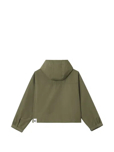 Chocoolate Hooded Press-stud Jacket In Green