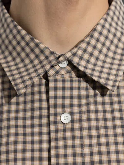 Marni Beige Micro-check Shirt In Neutral