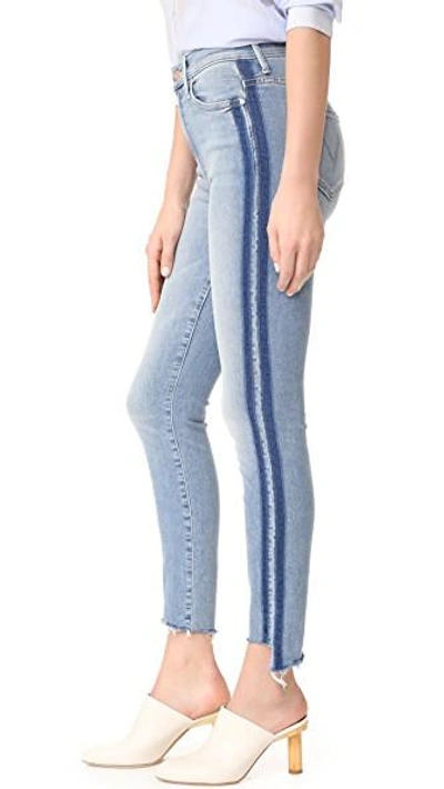 Shop Mother The Stunner Zip Ankle Step Fray Jeans