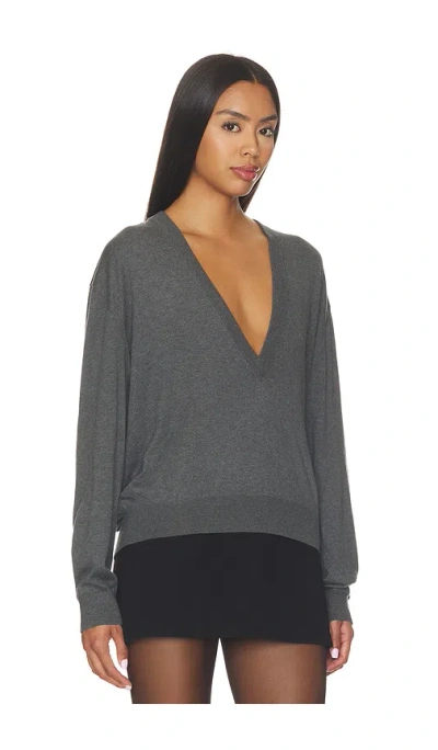 Eaves Devyn V Neck Sweater In Blue