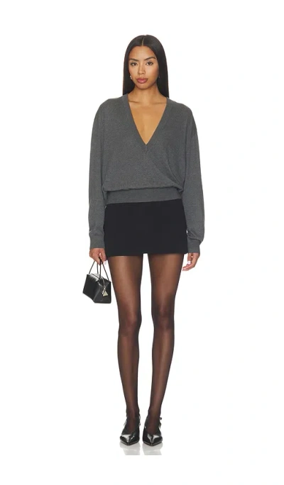 Eaves Devyn V Neck Sweater In Blue