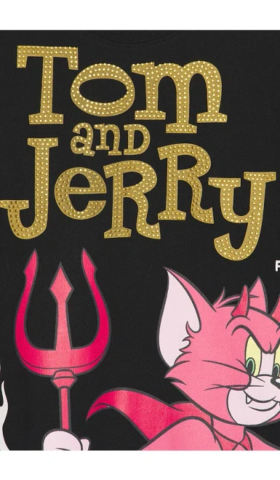 Reason Tom And Jerry Devil Tee In Black