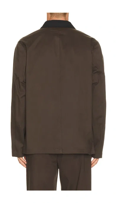 Theory 4 Button Jacket In Brown