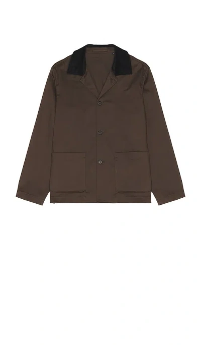 Theory 4 Button Jacket In Brown