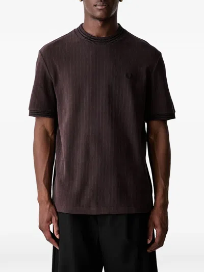 Fred Perry Oversized T-shirt In Brown