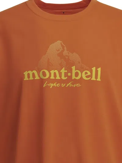 Montbell Wickron Dot Logo T-shirt In Orange