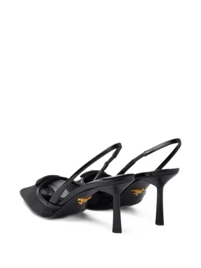 Prada Mesh Fabric Slingback Pumps In Multi