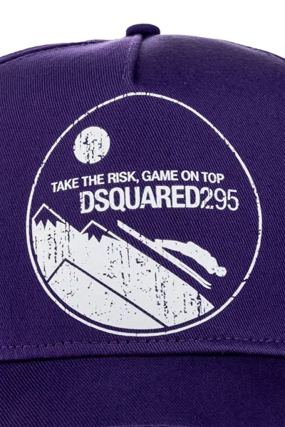 Dsquared2 Logo Hat In Blue